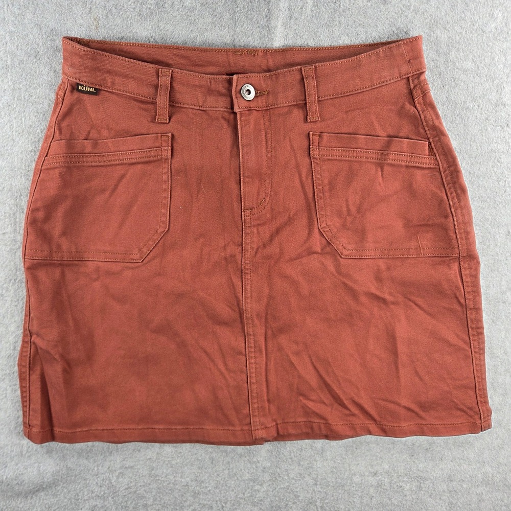 Kuhl Skirt Womens 6 Rust Orange Mini Utility Hiking Cotton Blend